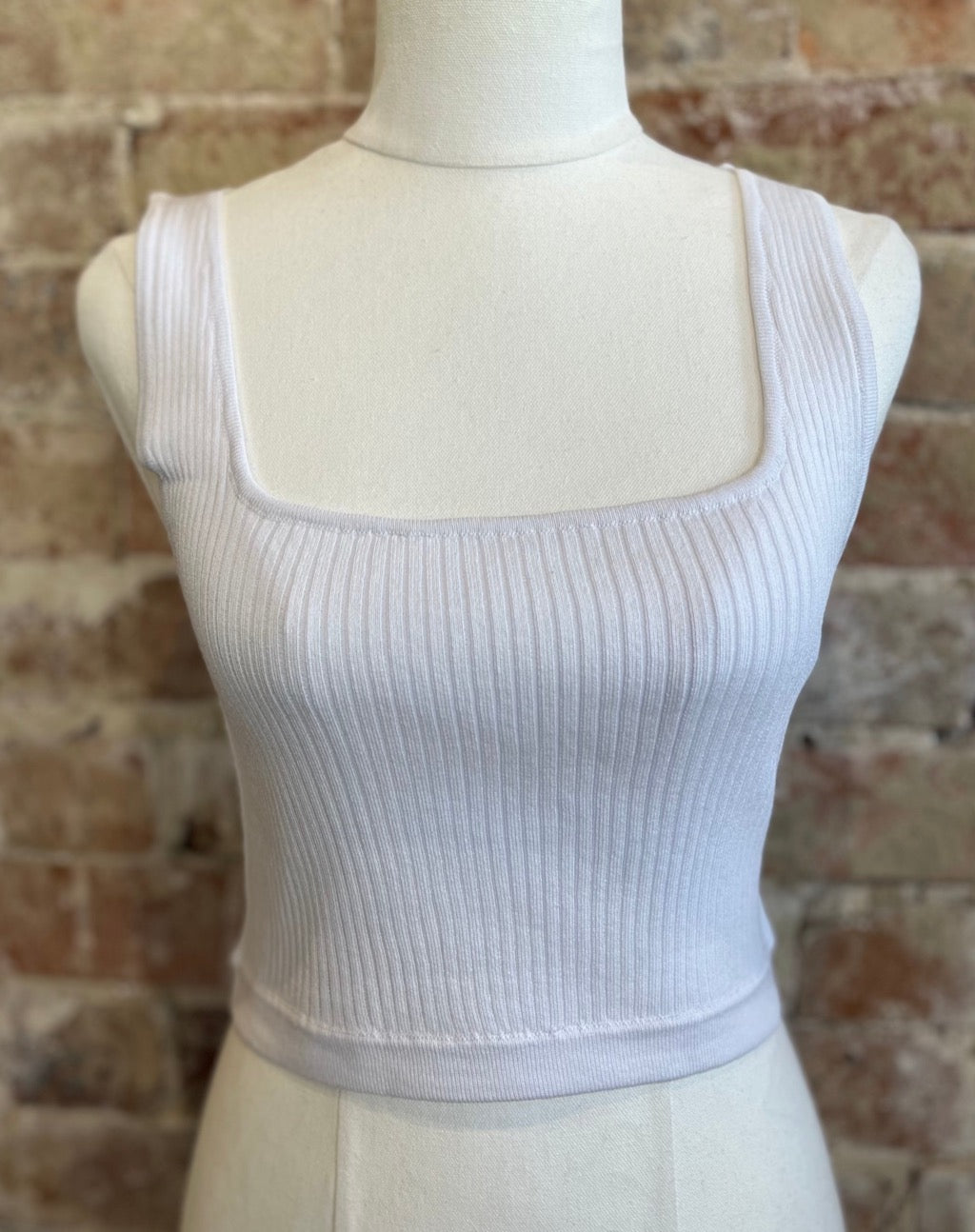 Blaze Noir Crop Top - White