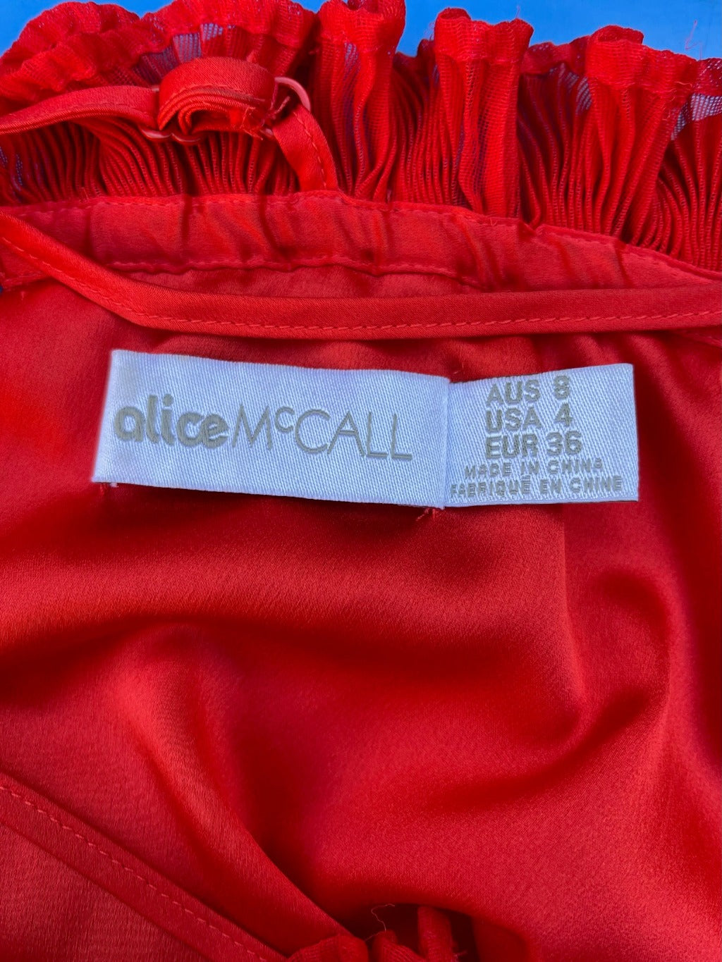 Red Alice McCall label