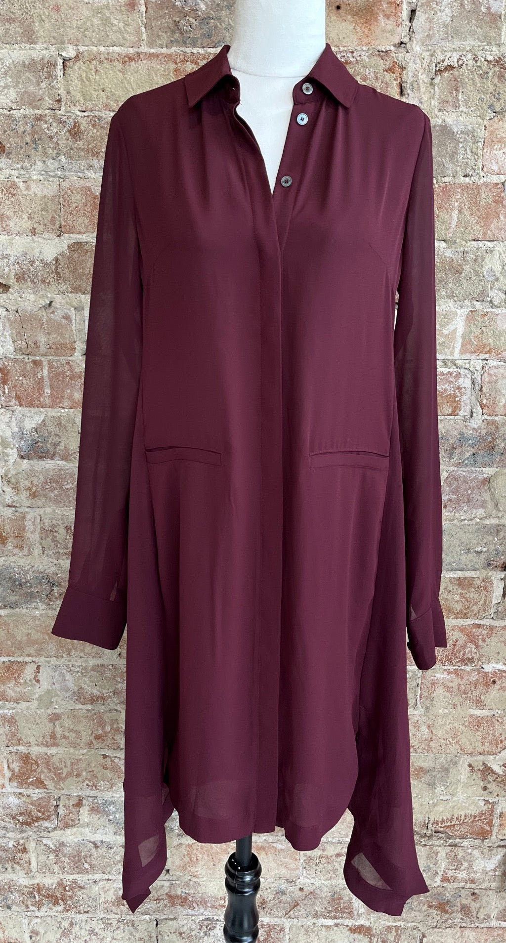 Karen Millen Burgandy Shirtdress