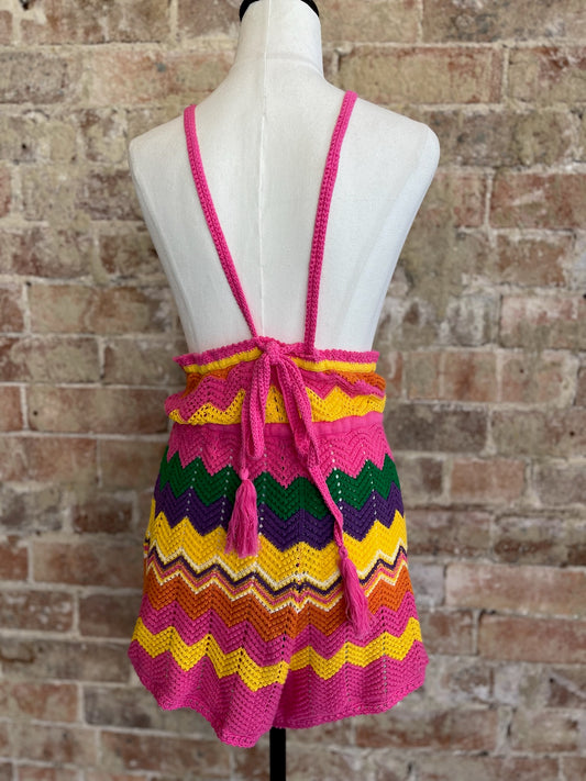 SPELL Crochet Playsuit (Size S)