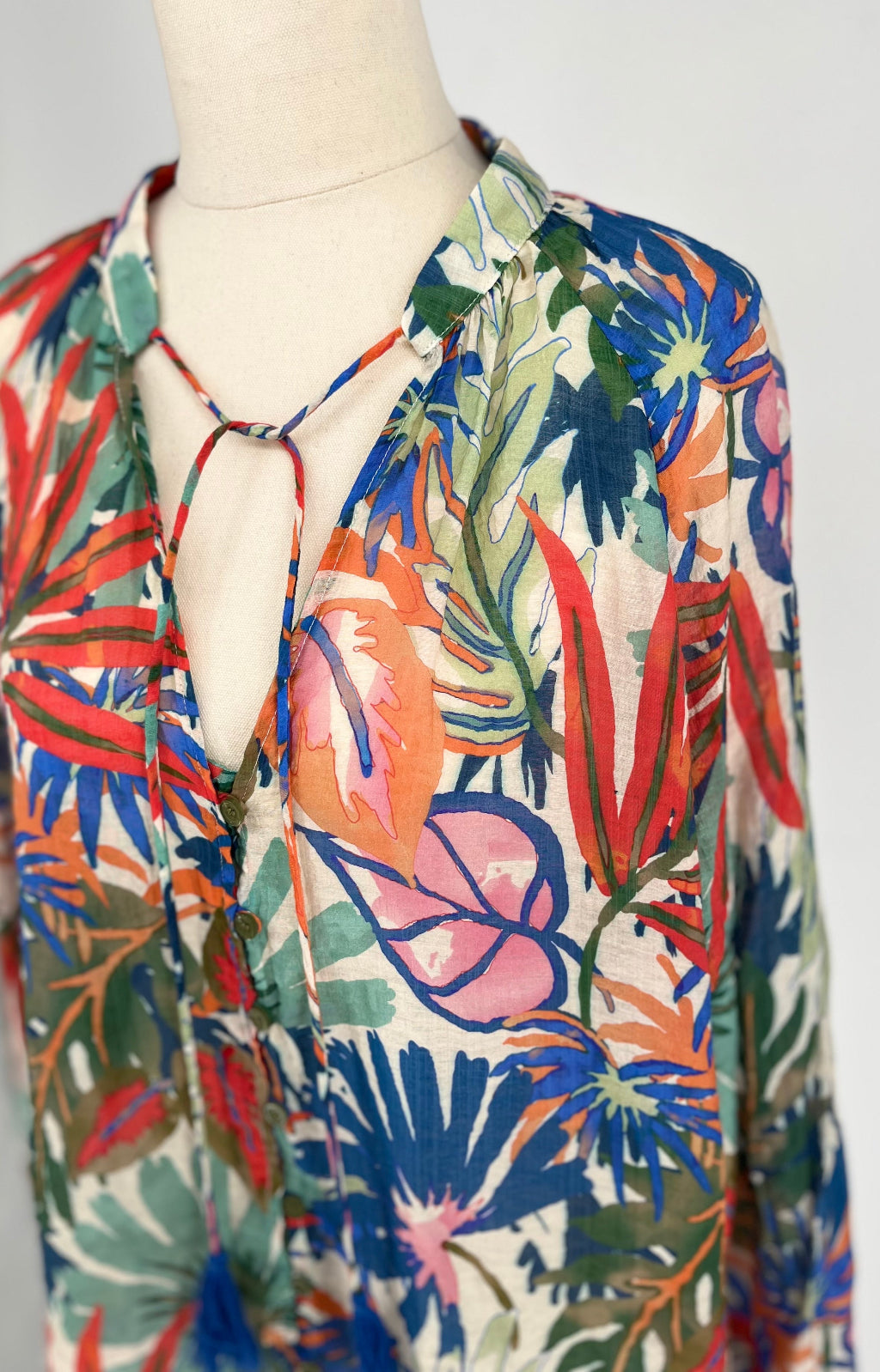 jungle pattern top on mannequin