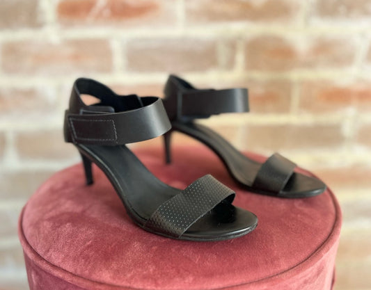 Tibi Black Leather Heels (Size 37)