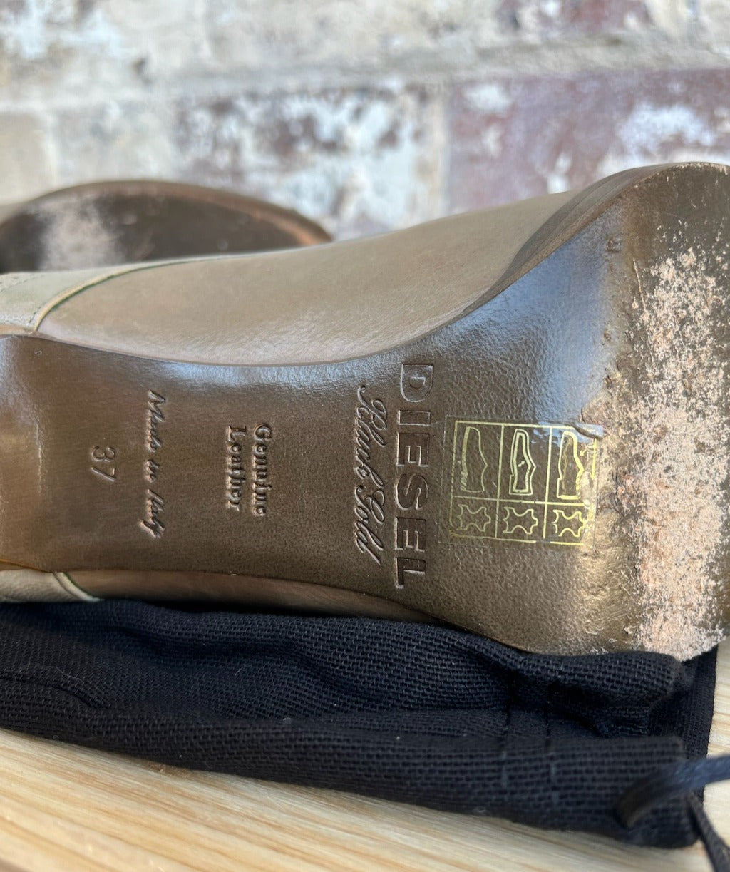 Diesel Lace Up Heel Boot (Size 37 EU)