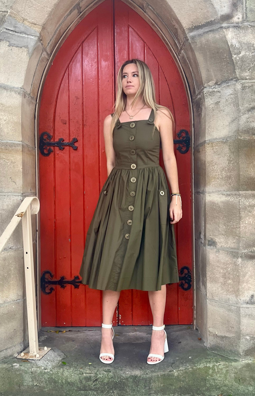 Blaze Noir Milan dress in khaki