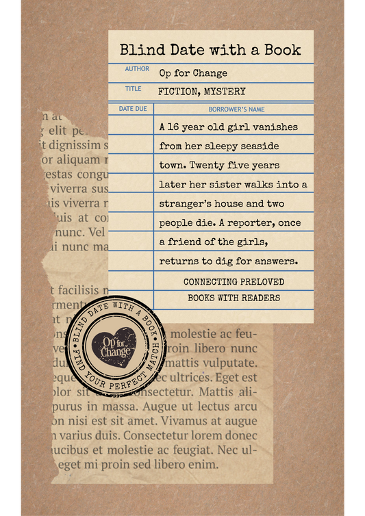 Blind Date with a Book cover with the text synopsis label on a brown background