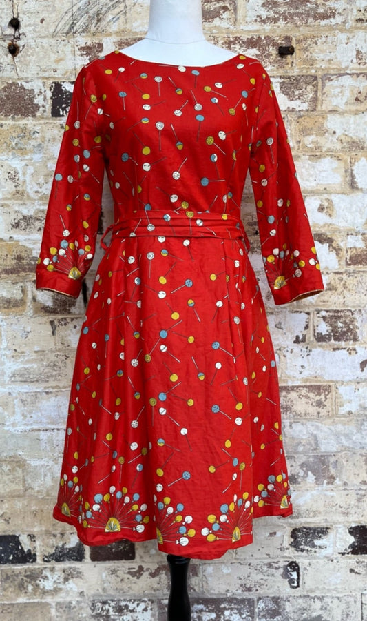 Poppy Lollipop Print Dress (size 8)