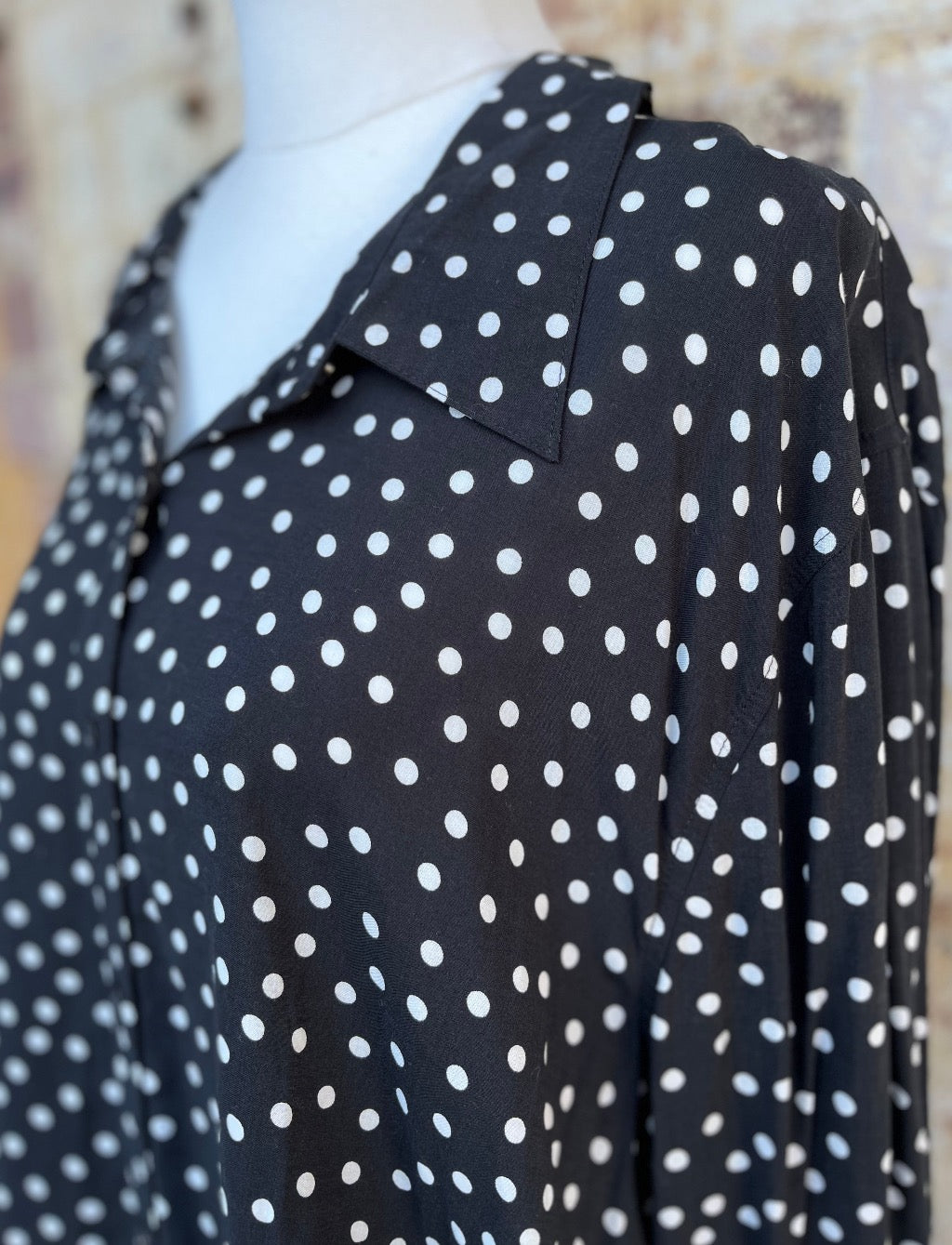 My Size Black and White Spotty Shirt