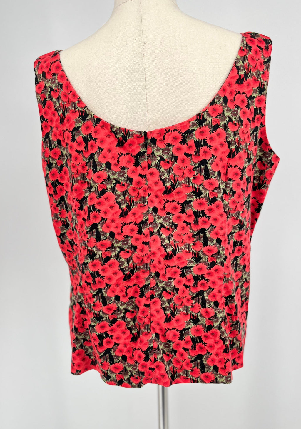 floral tank top back view
