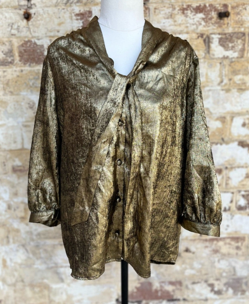 SELECTED Metallic Gold Top (size 38)
